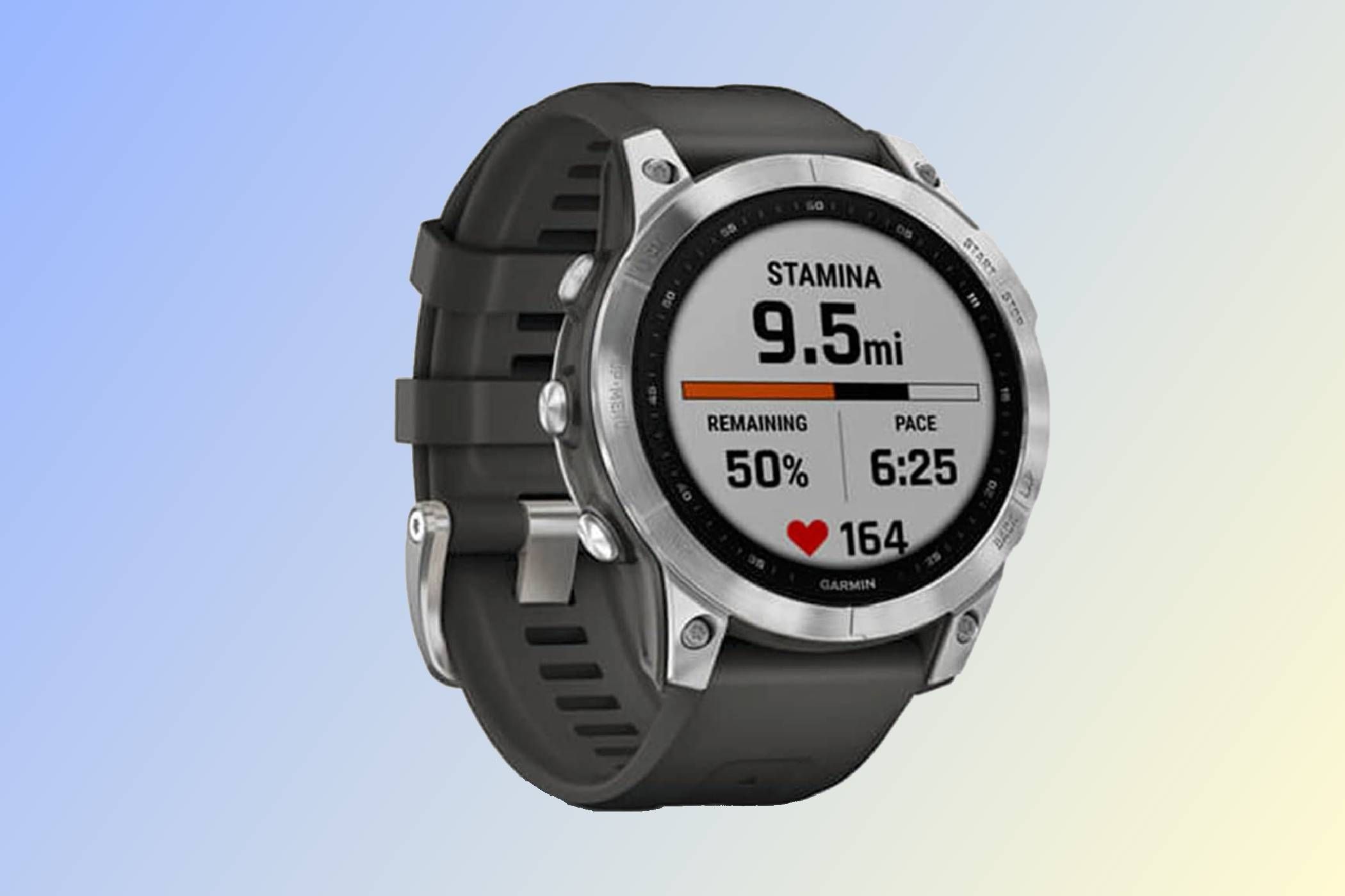 A Garmin Fenix 7 smartwatch.