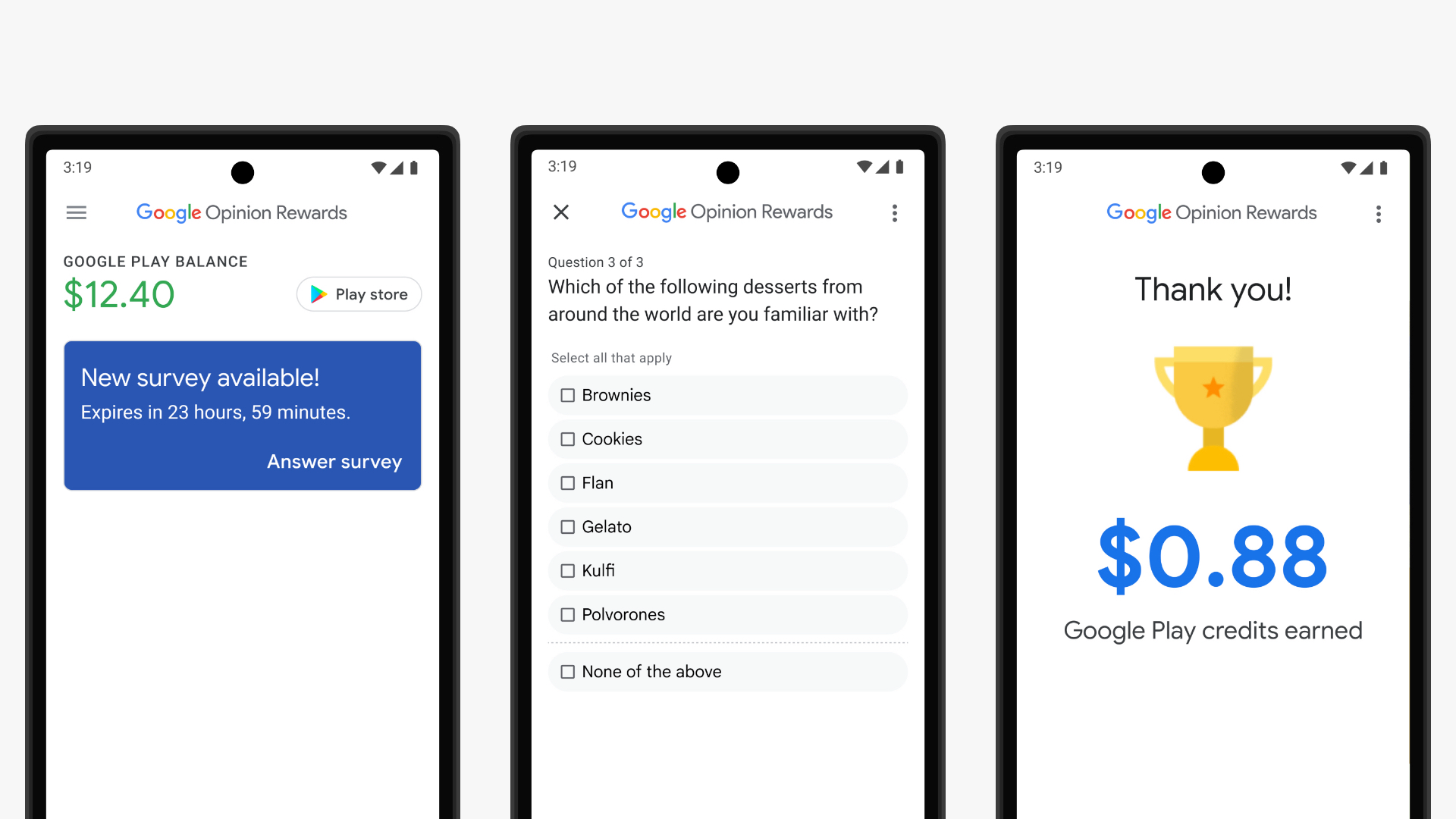 Google Opinion Rewards app