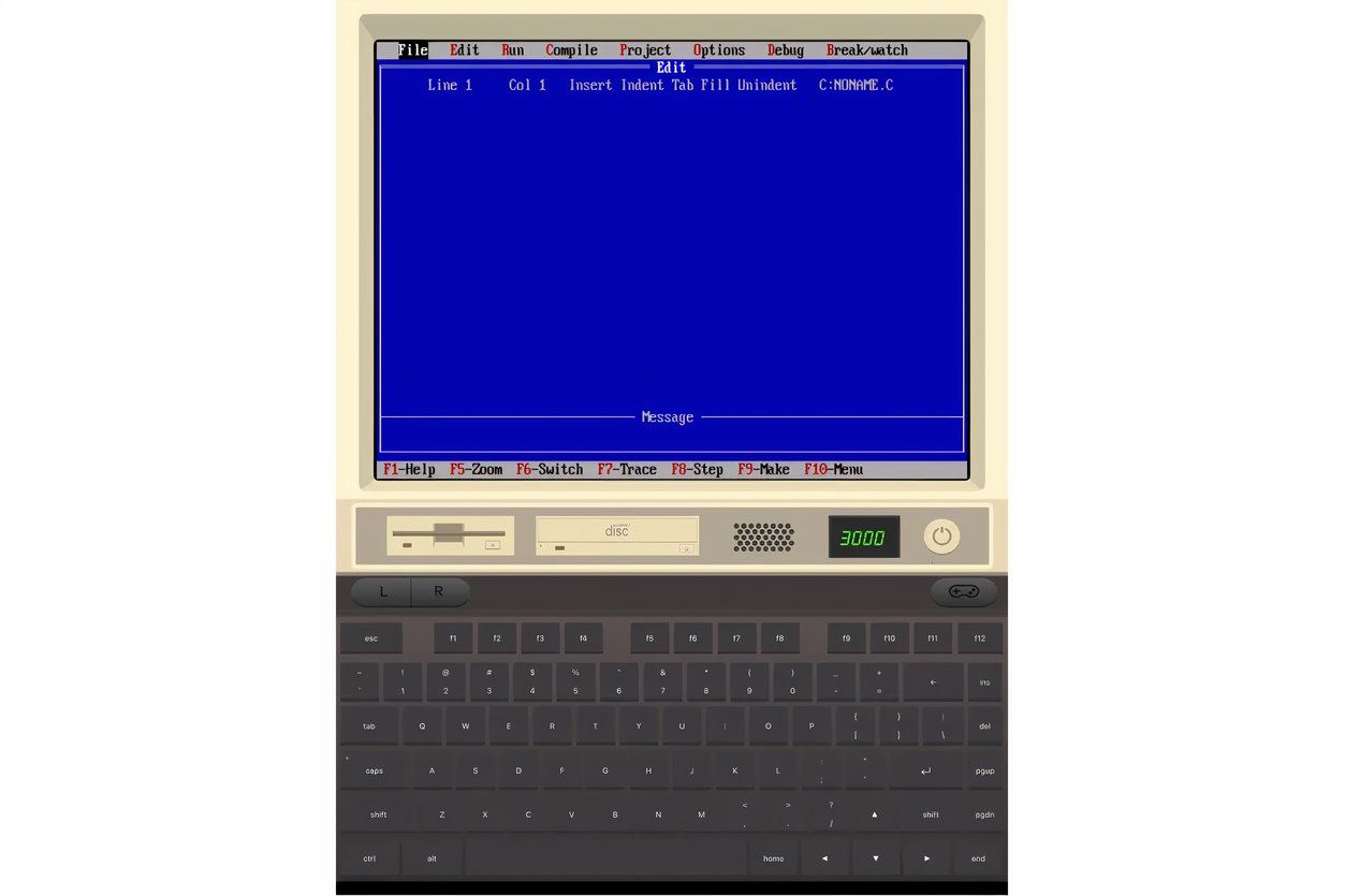 The iDOS classic PC emulator running on an iPad.