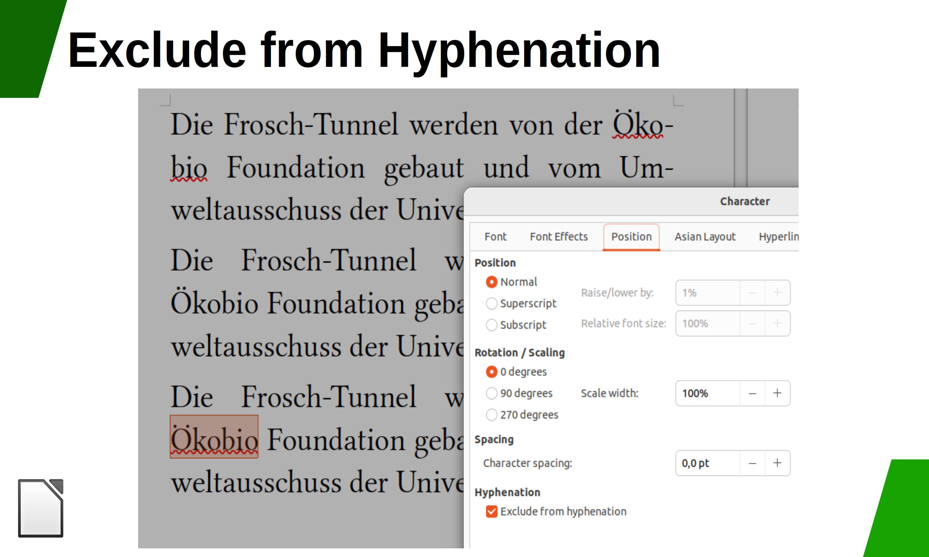 LibreOffice writer update.