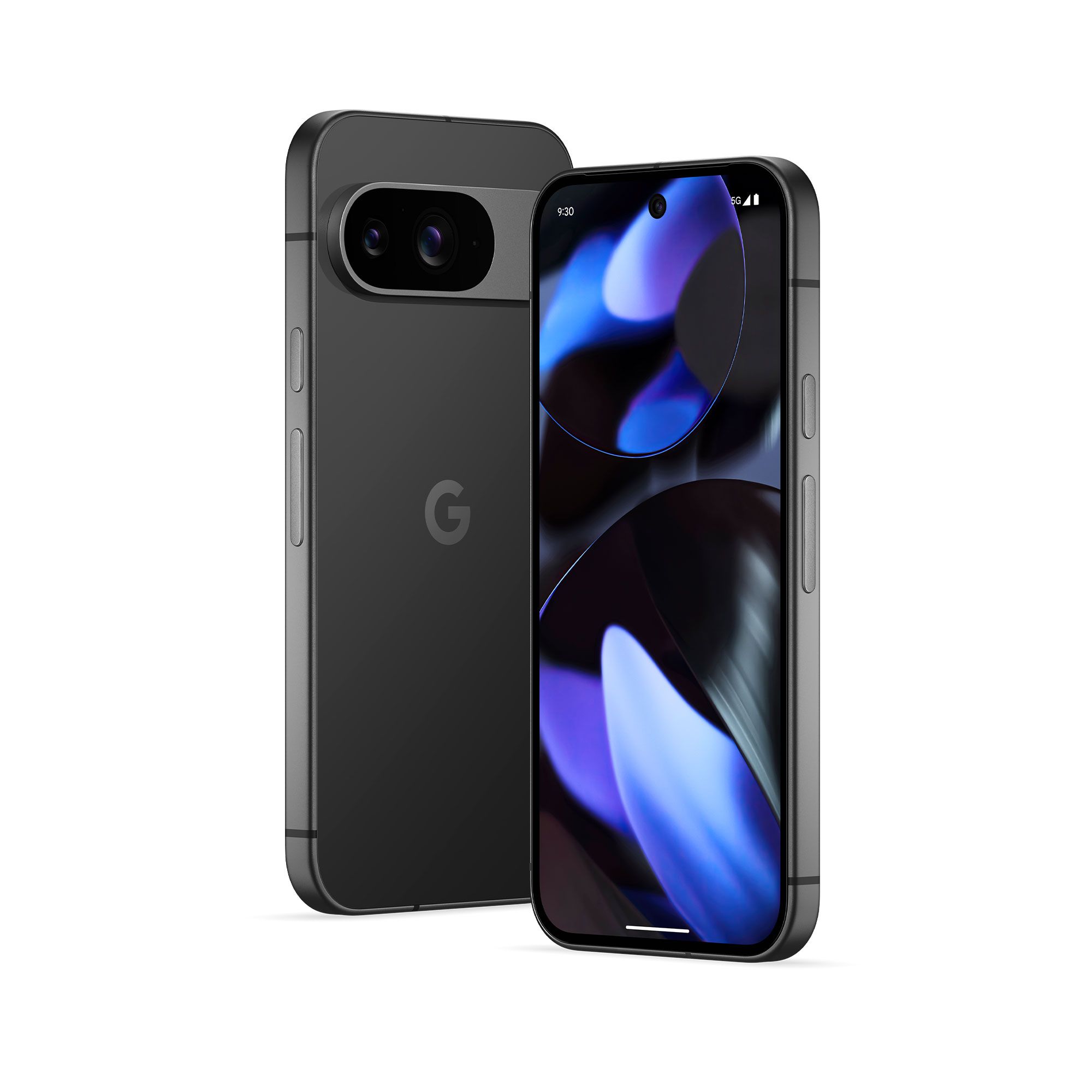 Obsidian Google Pixel 9 on a white background