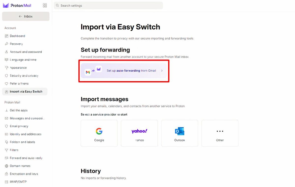 How to Switch From Google to Proton