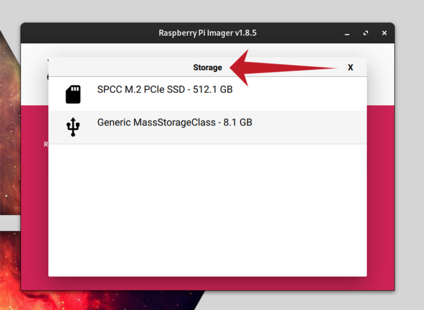 Raspberry Pi storage.