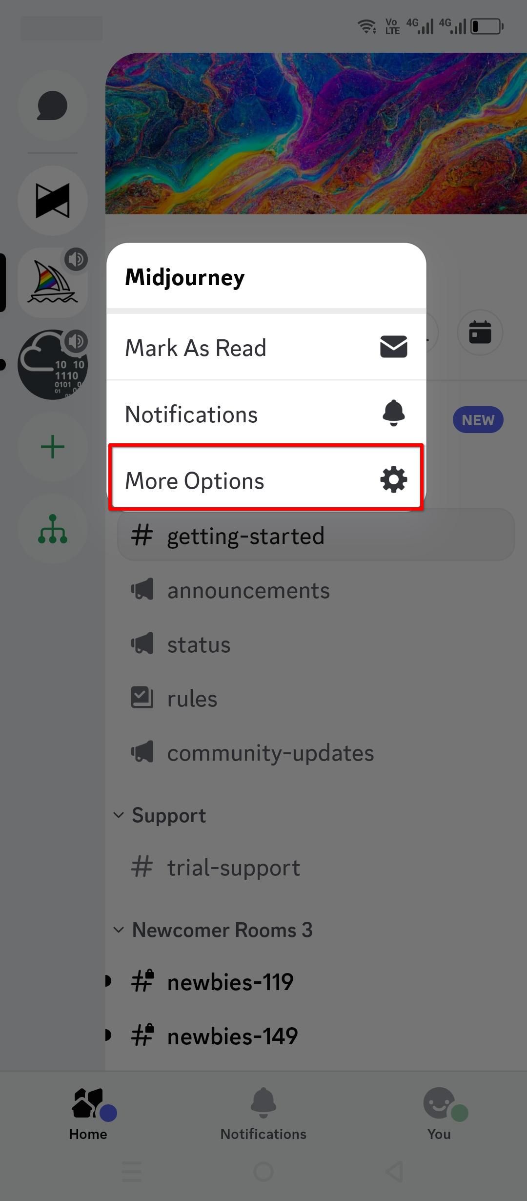 Disabling message requests on Discord mobile.