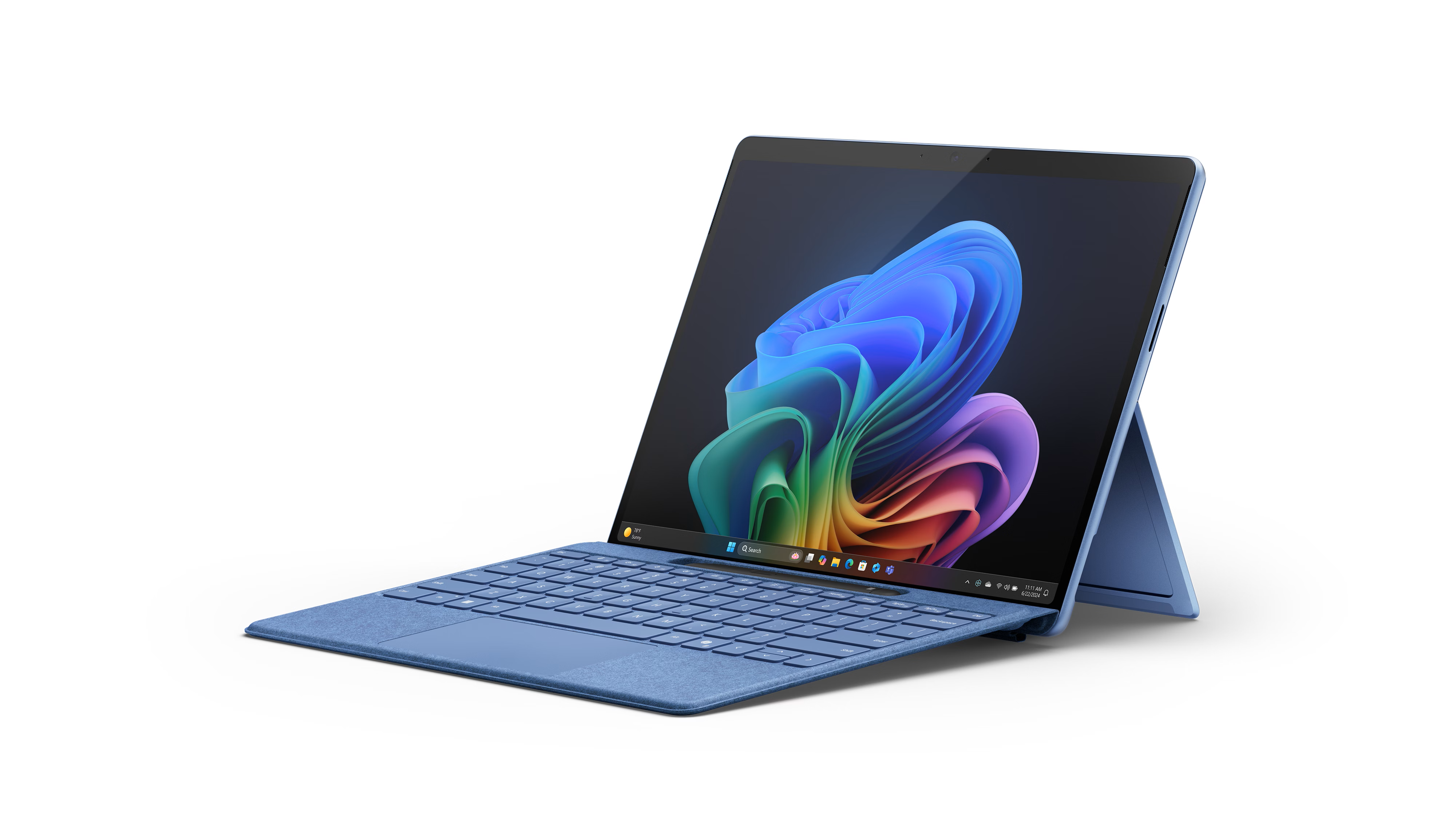 The Surface Pro with a keyboard. 