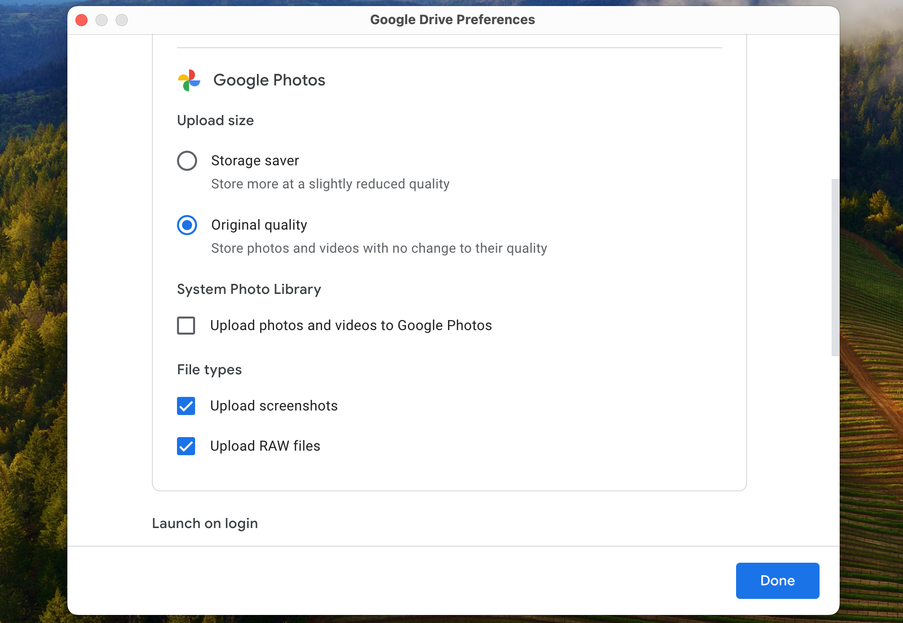 Sync Apple Photos on Mac with Google Photos.