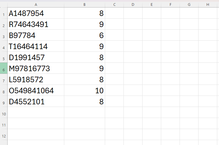 The LEN function with TRIMRANGE in Excel.