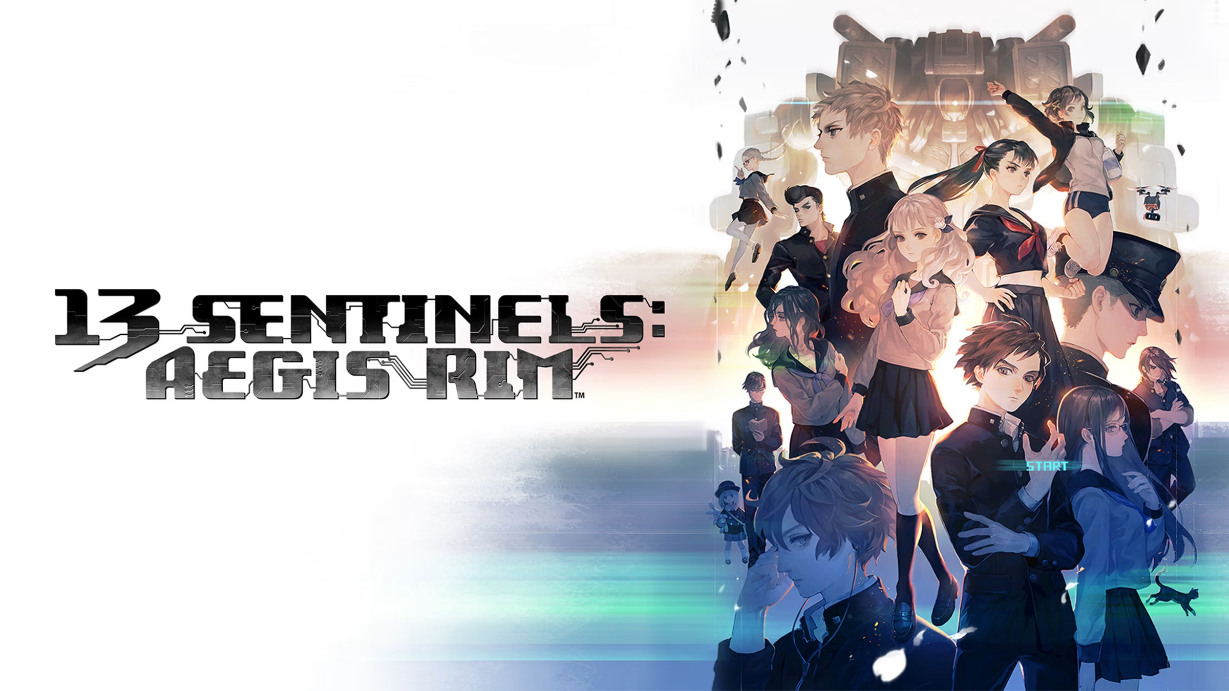 The title screen for 13 Sentinels Aegis Rim.