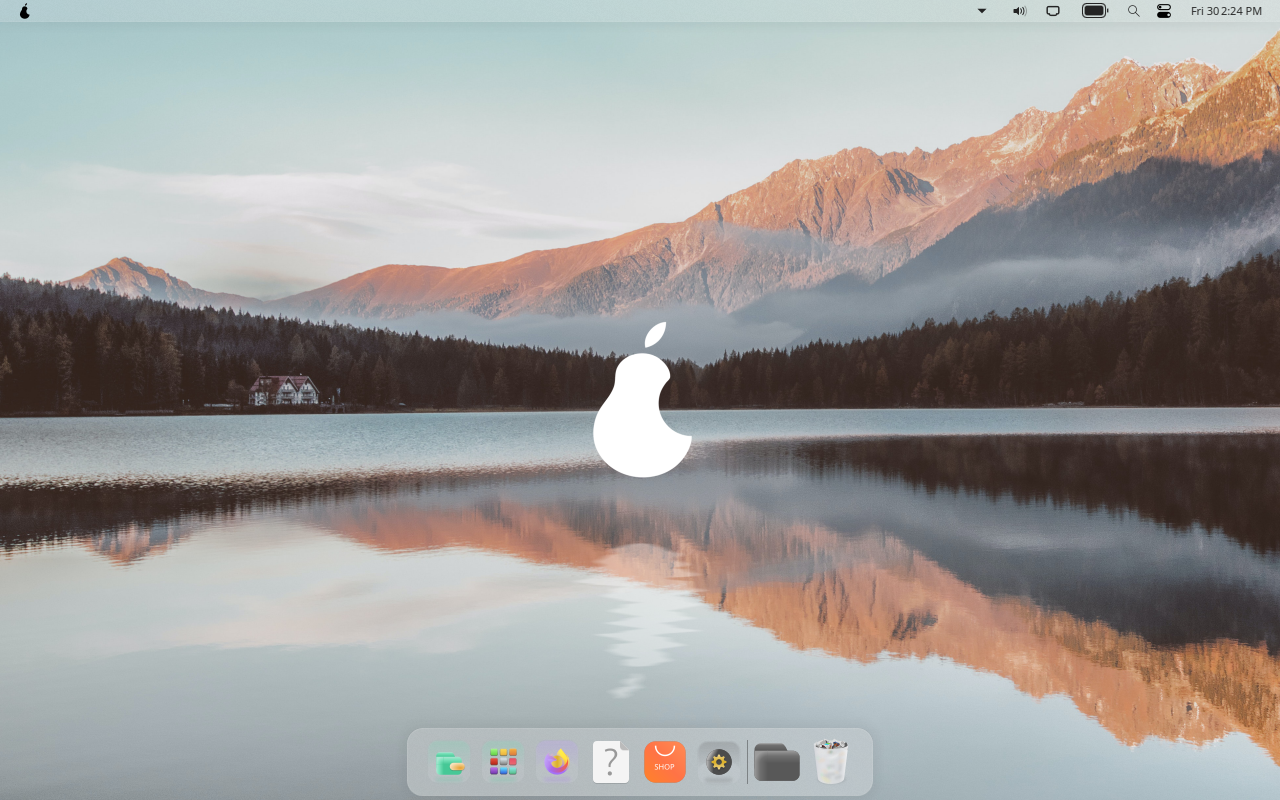 PearOS desktop.