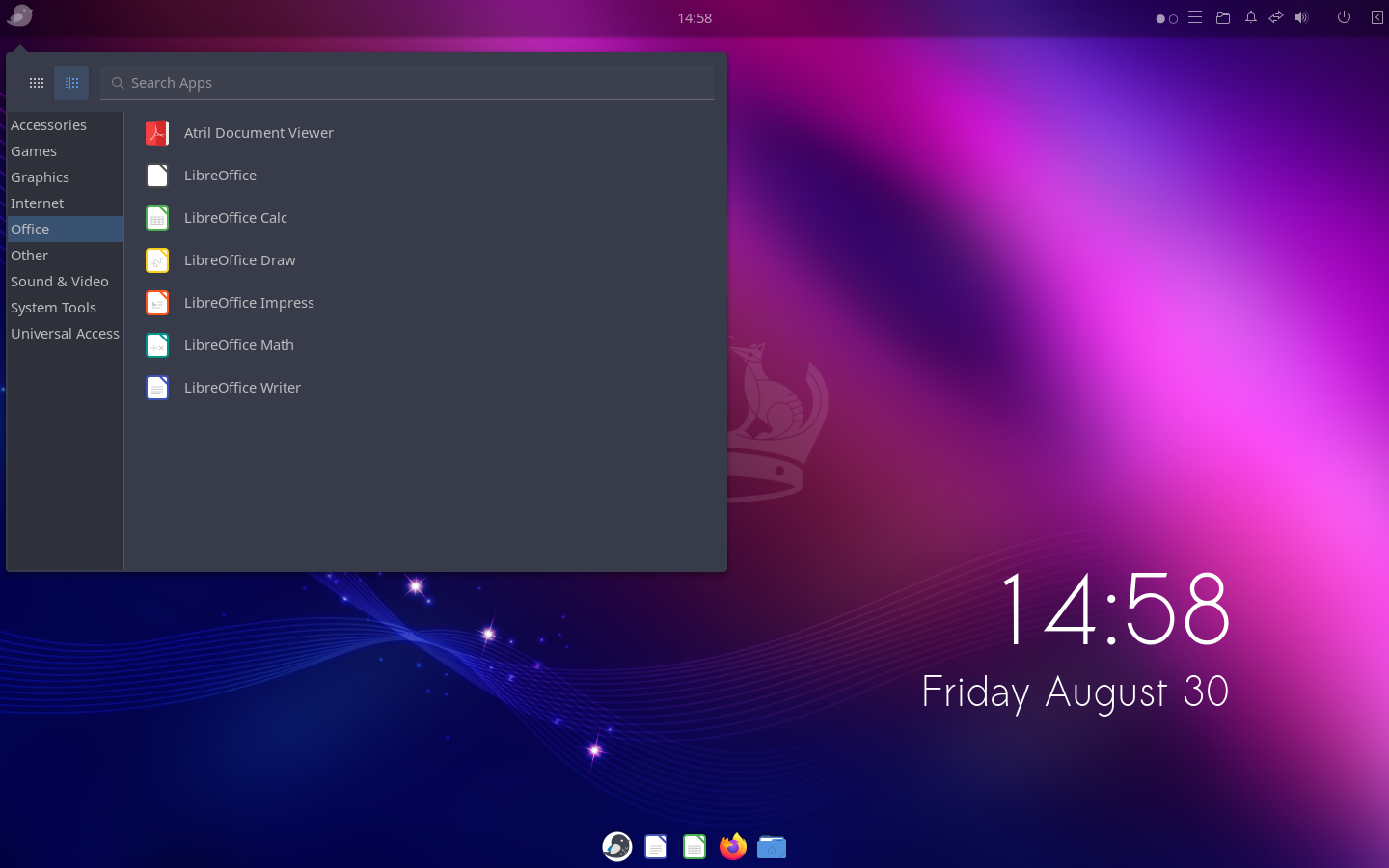 Офис Ubuntu Budgie.