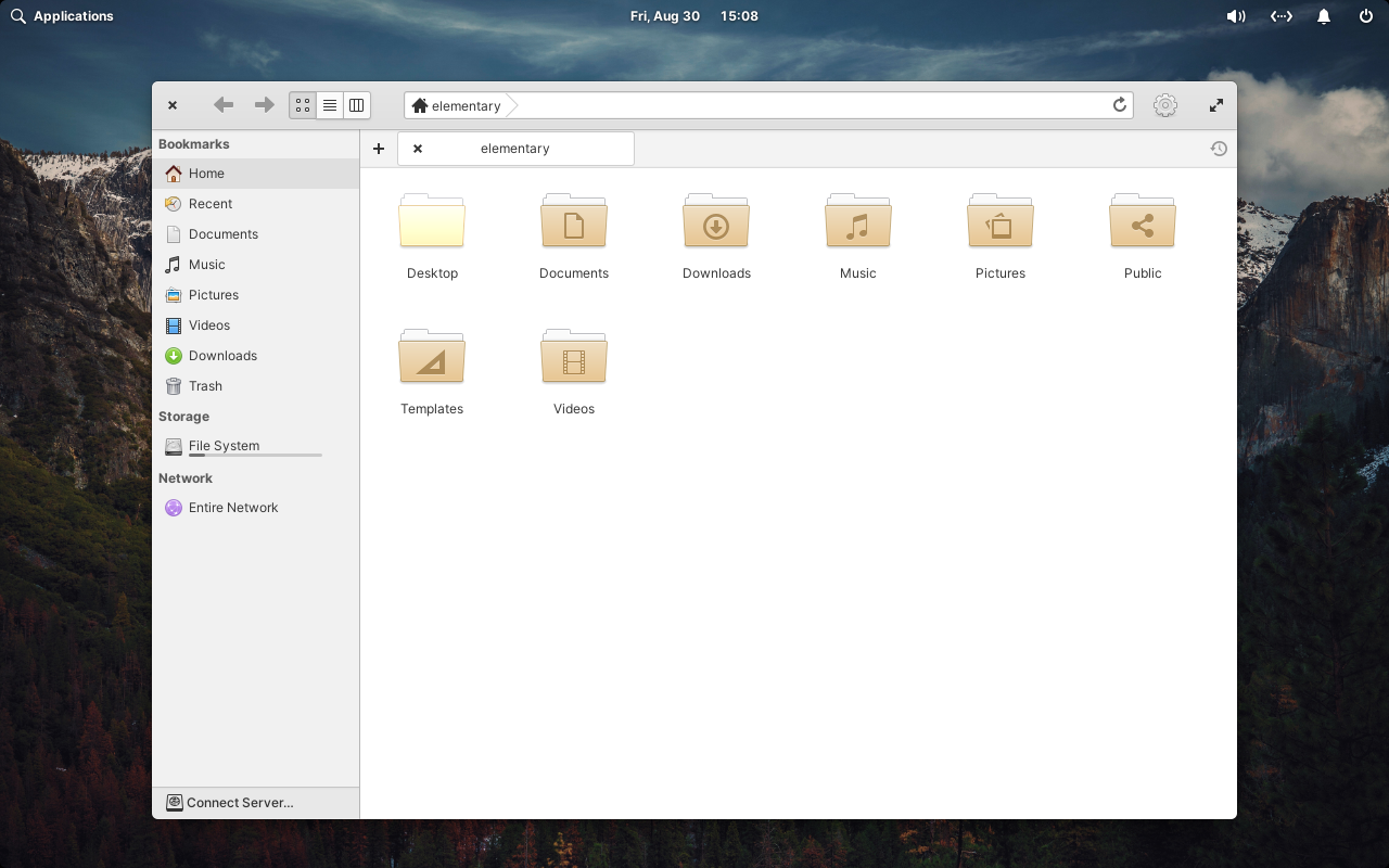 Elementary OS files.