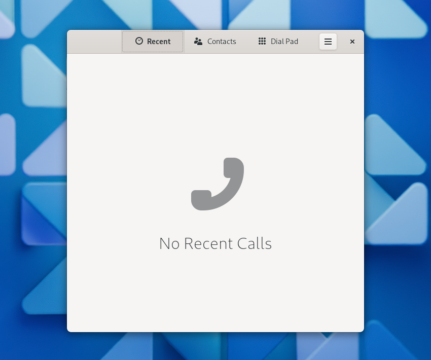 GNOME Calls application on the GNOME 47 desktop.