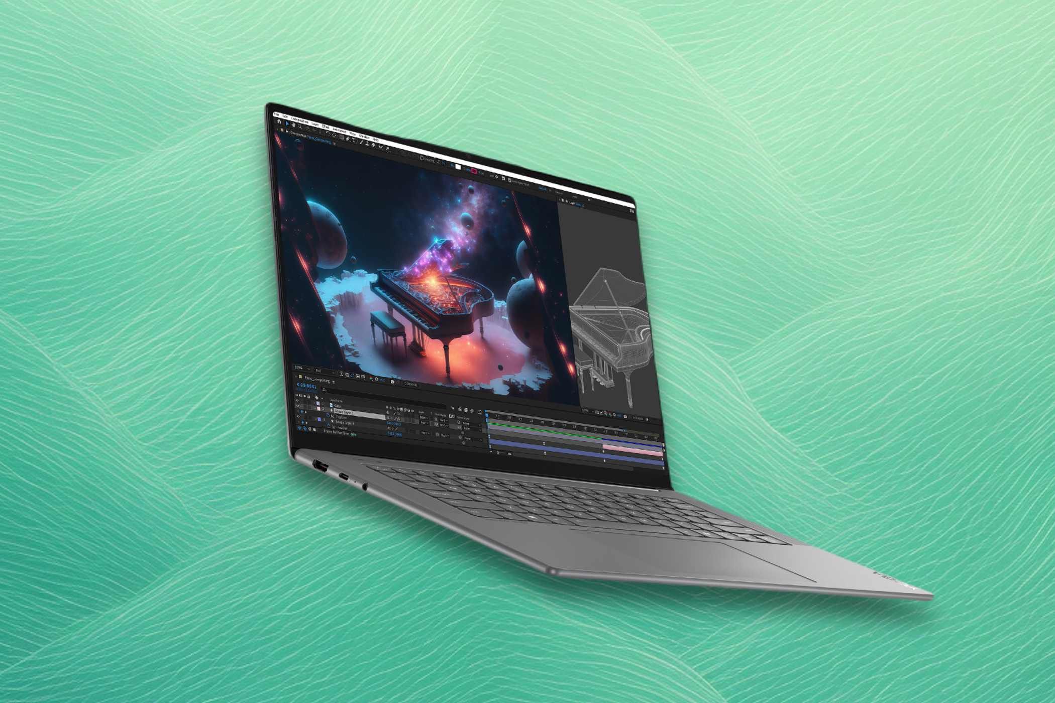 Yoga Slim 7i 15 9 Luna Grey Front Right Open