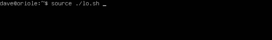 Using the source command to read and interpret the commands in a script that contains the logout command, in a login console shell.