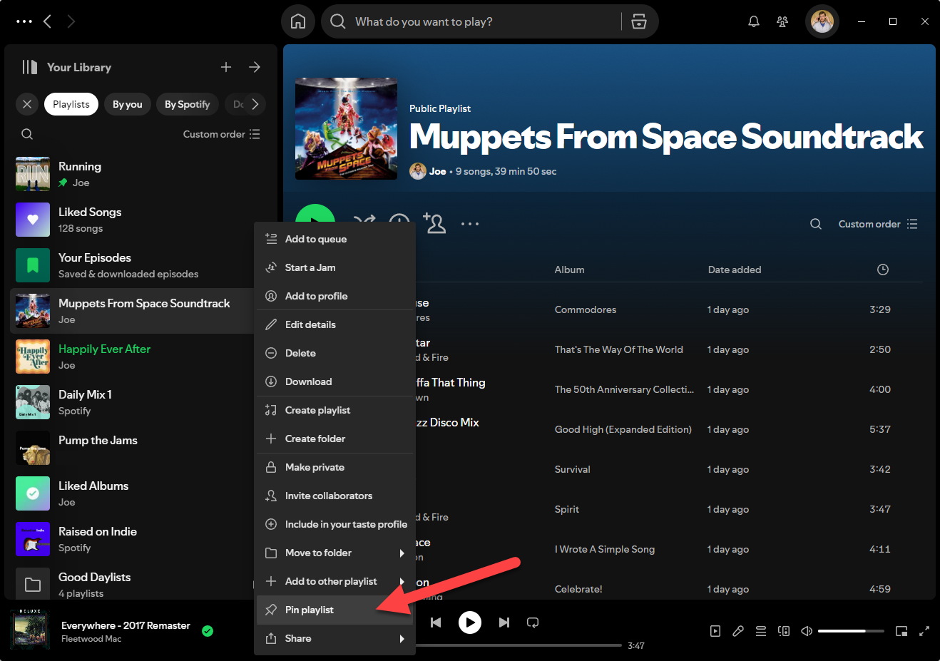 Quick Tip: You Can Pin Spotify Playlists (And More)