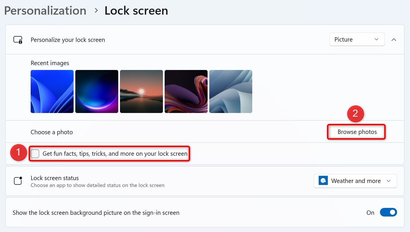 A way to block lockscreen ads is the 'Browse Photos' feature in Settings.