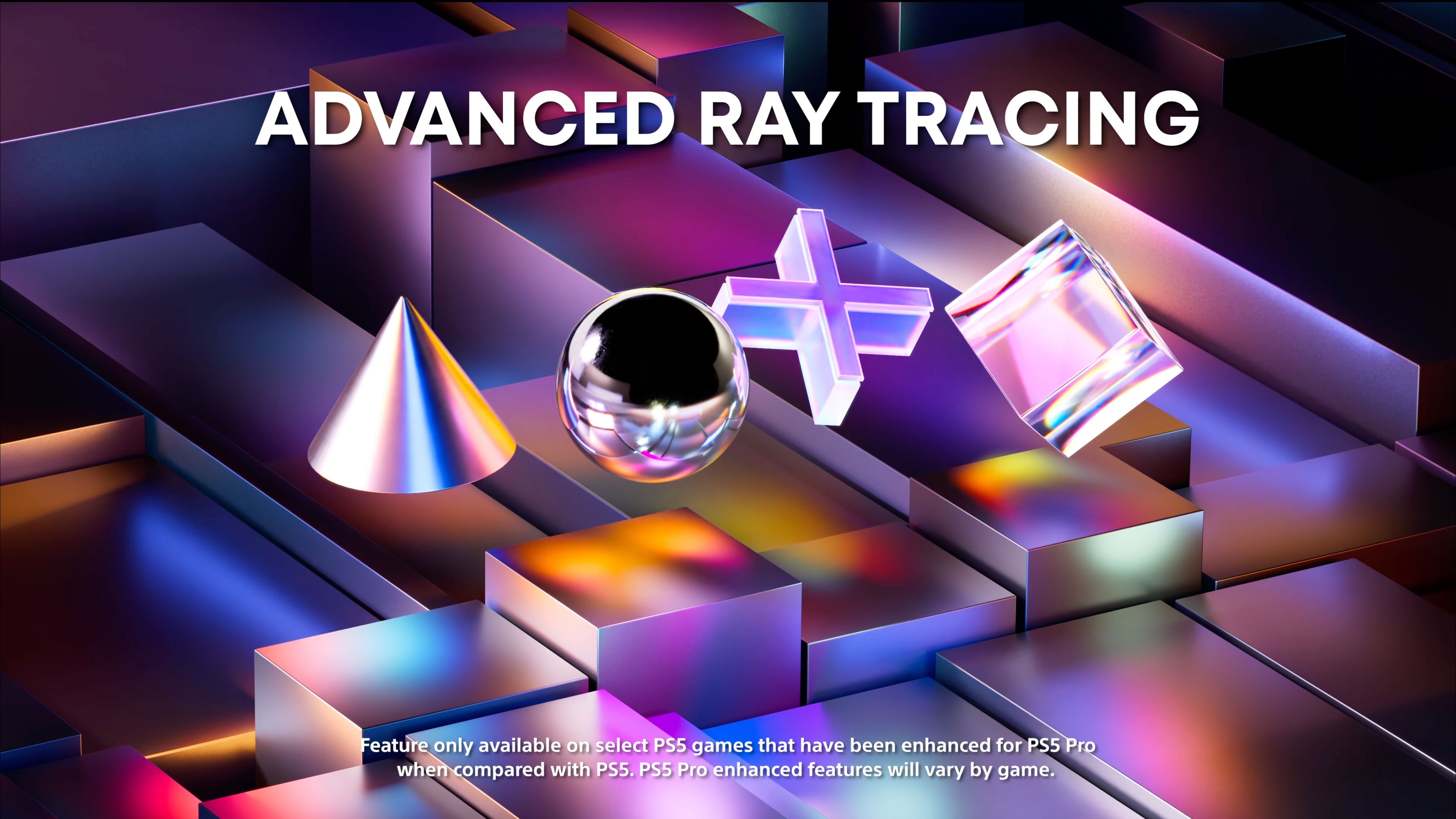 Advanced ray tracing splash image from the PS5 Pro presentation.