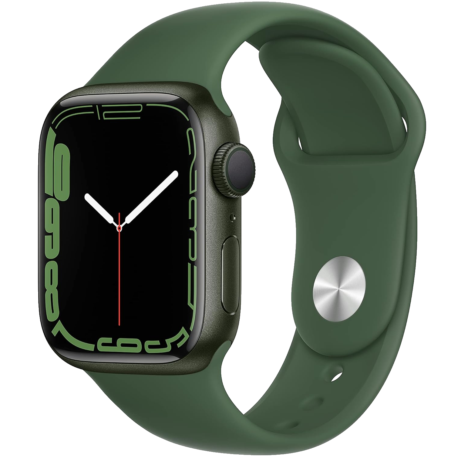 apple watch series 7 with green sports band