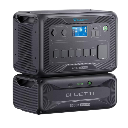 BLUETTI AC300 B300 Modular Power Station Stacked