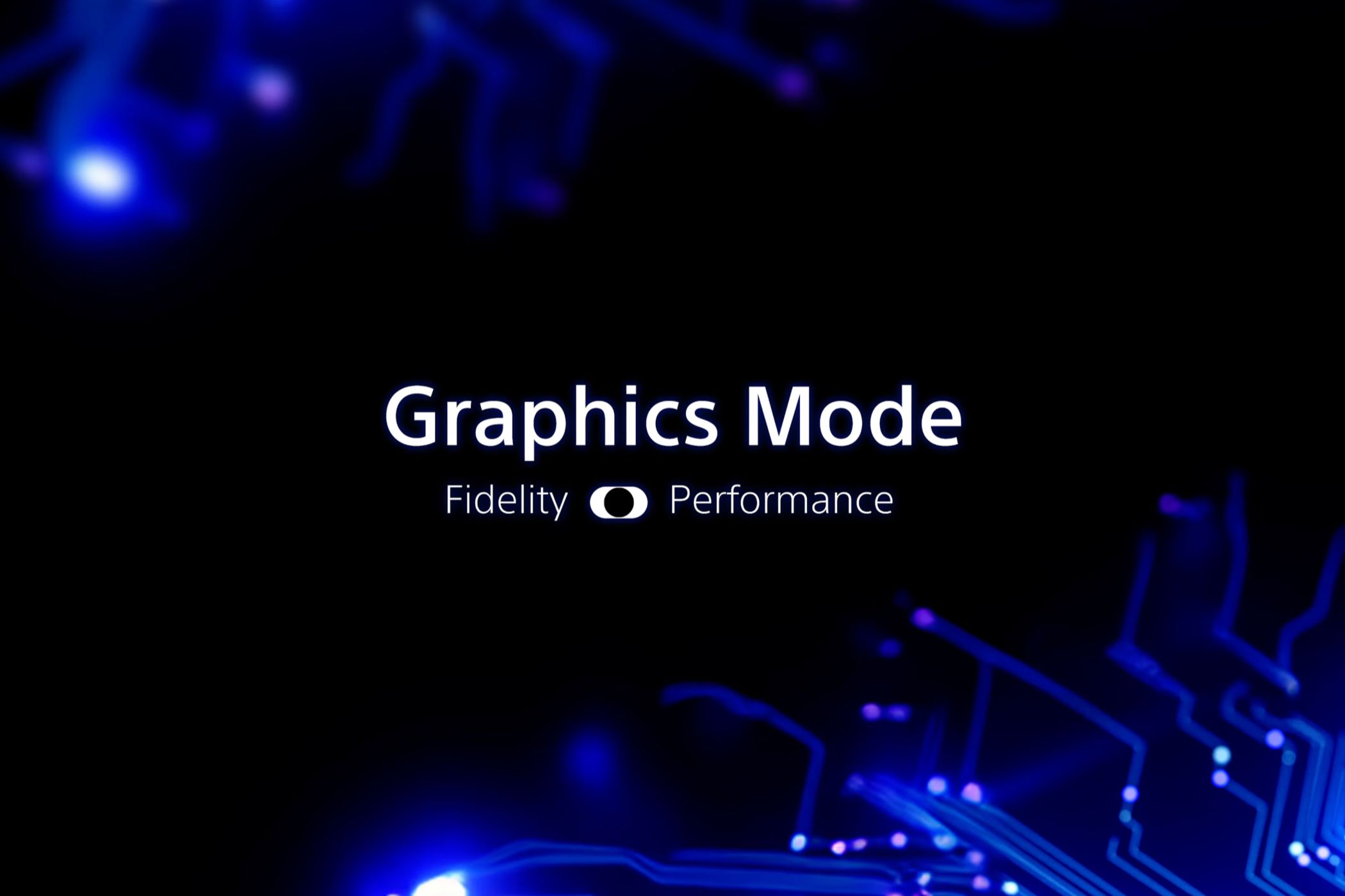 Graphics mode toggle from the PlayStation 5 Pro presentation.