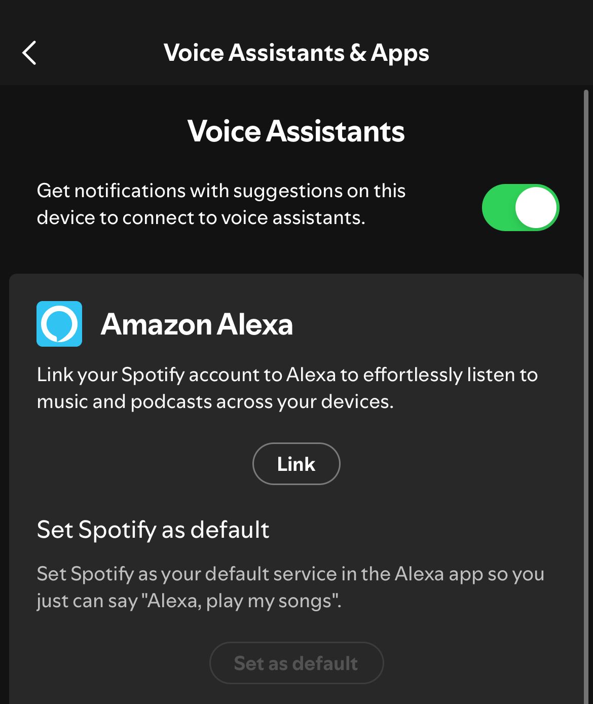 Connect to voice assistants through Spotify.