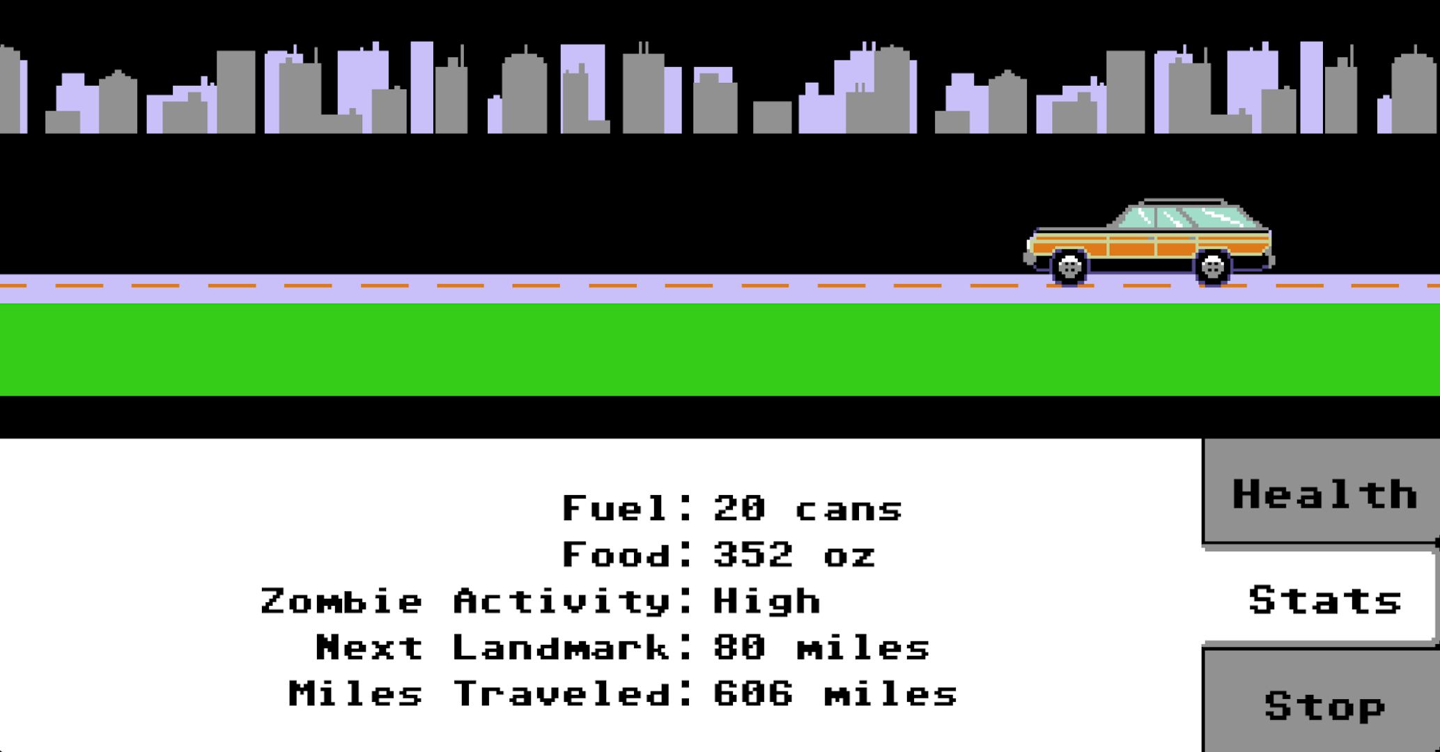 Screenshot from Organ Trail.