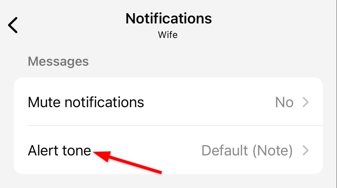 Customizing 'Alert tone' of your iPhone WhatsApp notifications.