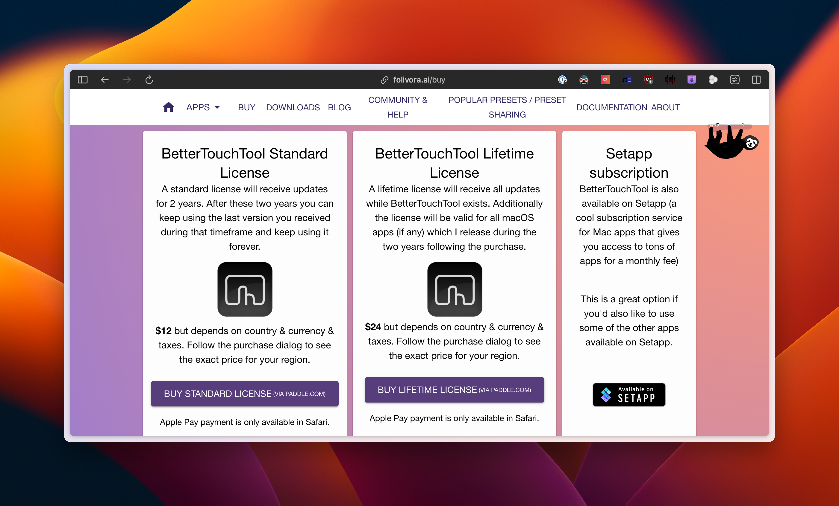 Licensing options for BTT.