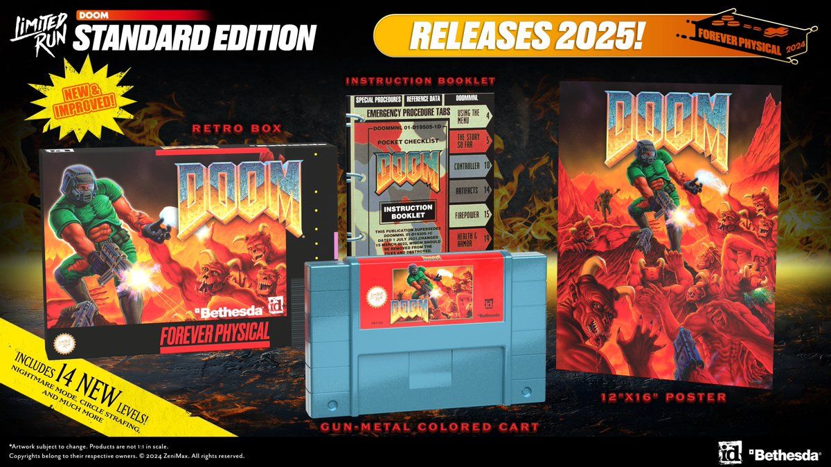 Limited Run Games Doom cartridge for SNES