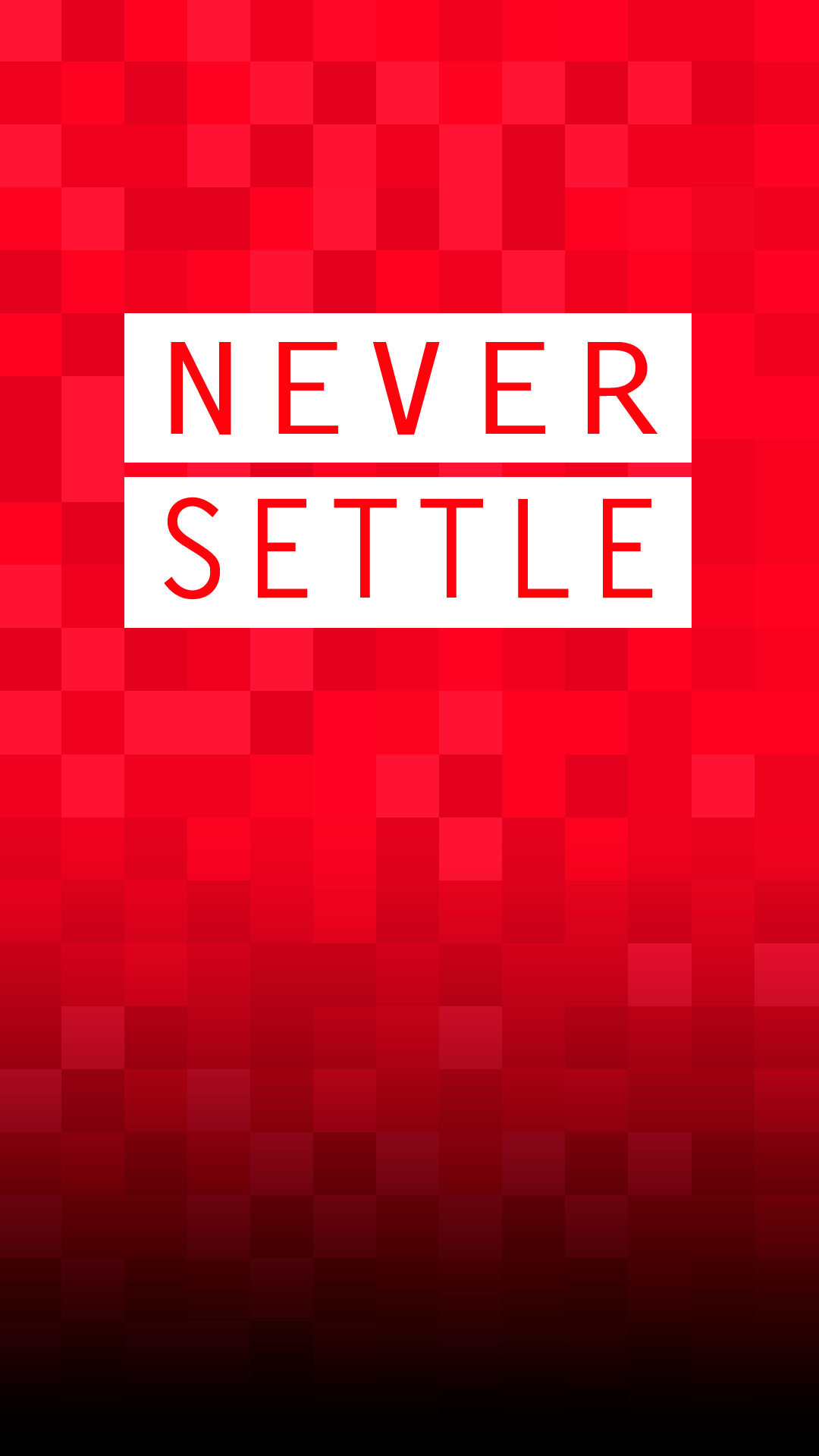 The original 'Never Settle' wallpaper from the OnePlus One.