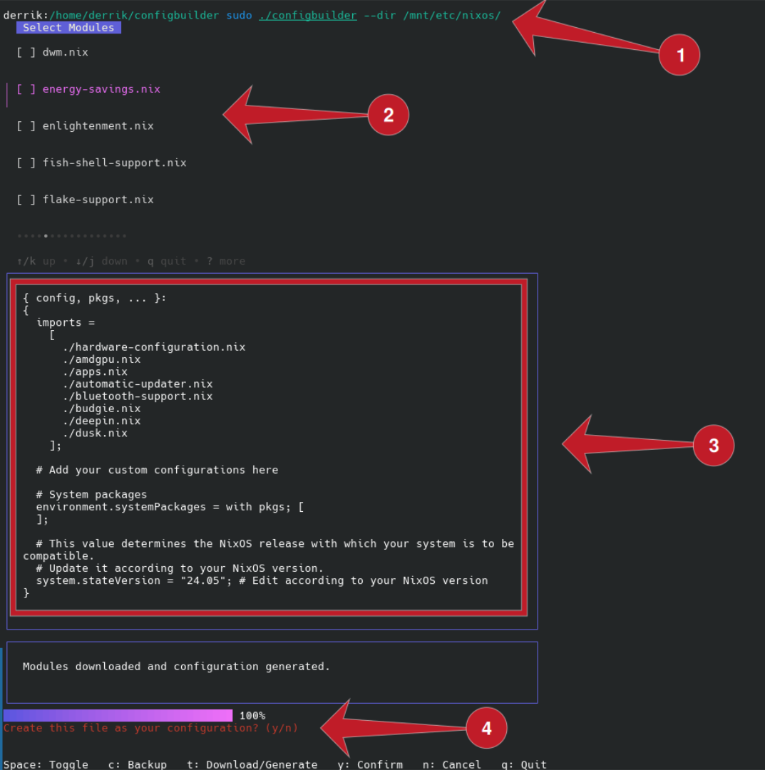 My Configbuilder application I use on NixOS.