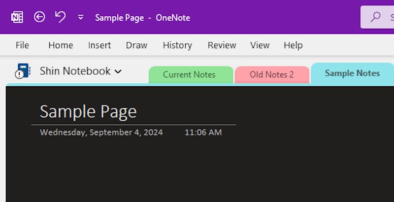 An error icon appearing on a OneNote Notebook.