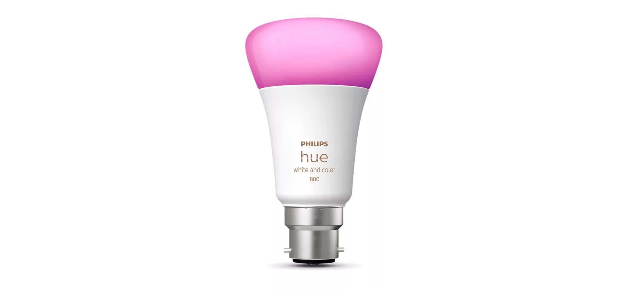 Philips Hue Color Ambience smart light bulb.