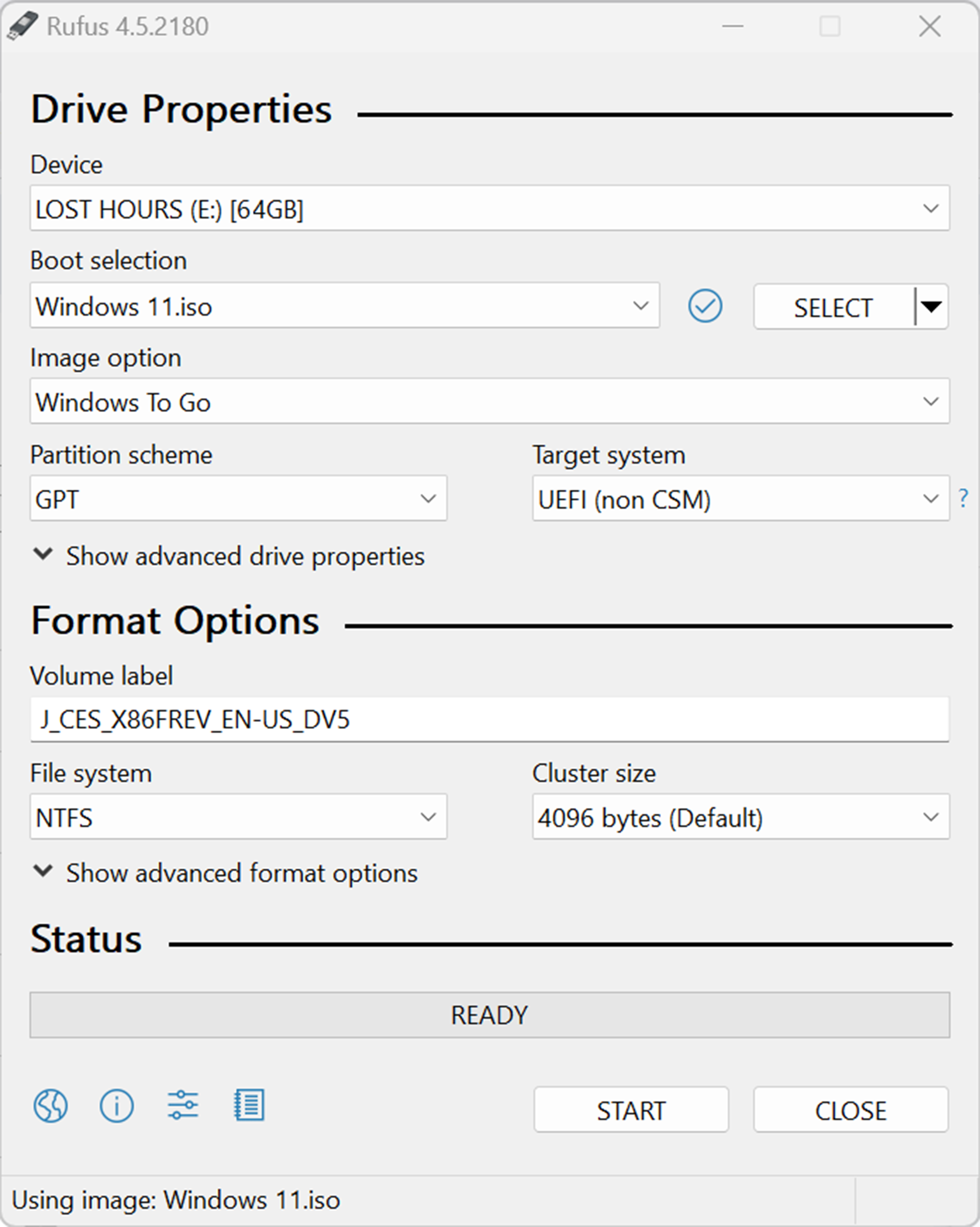 Rufus Creating Boot Disc Windows 11 Iso