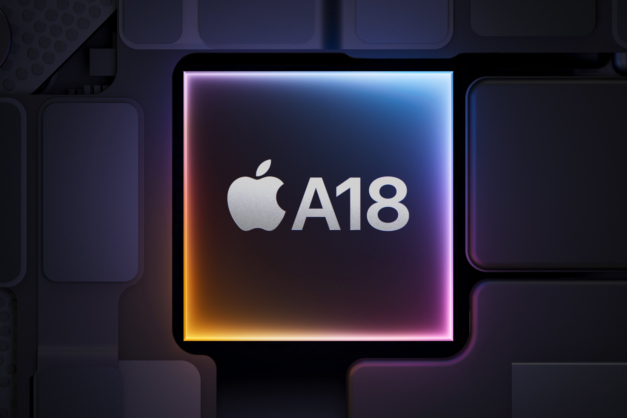 Apple A18 chip logo.