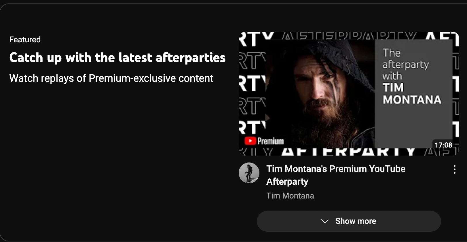 YouTube Premium's exclusive content.