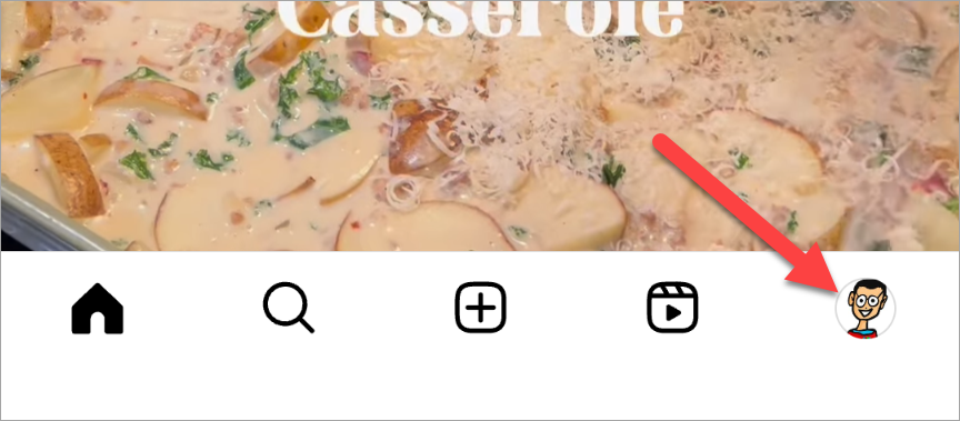 Tap on the Profile icon from Instagram app