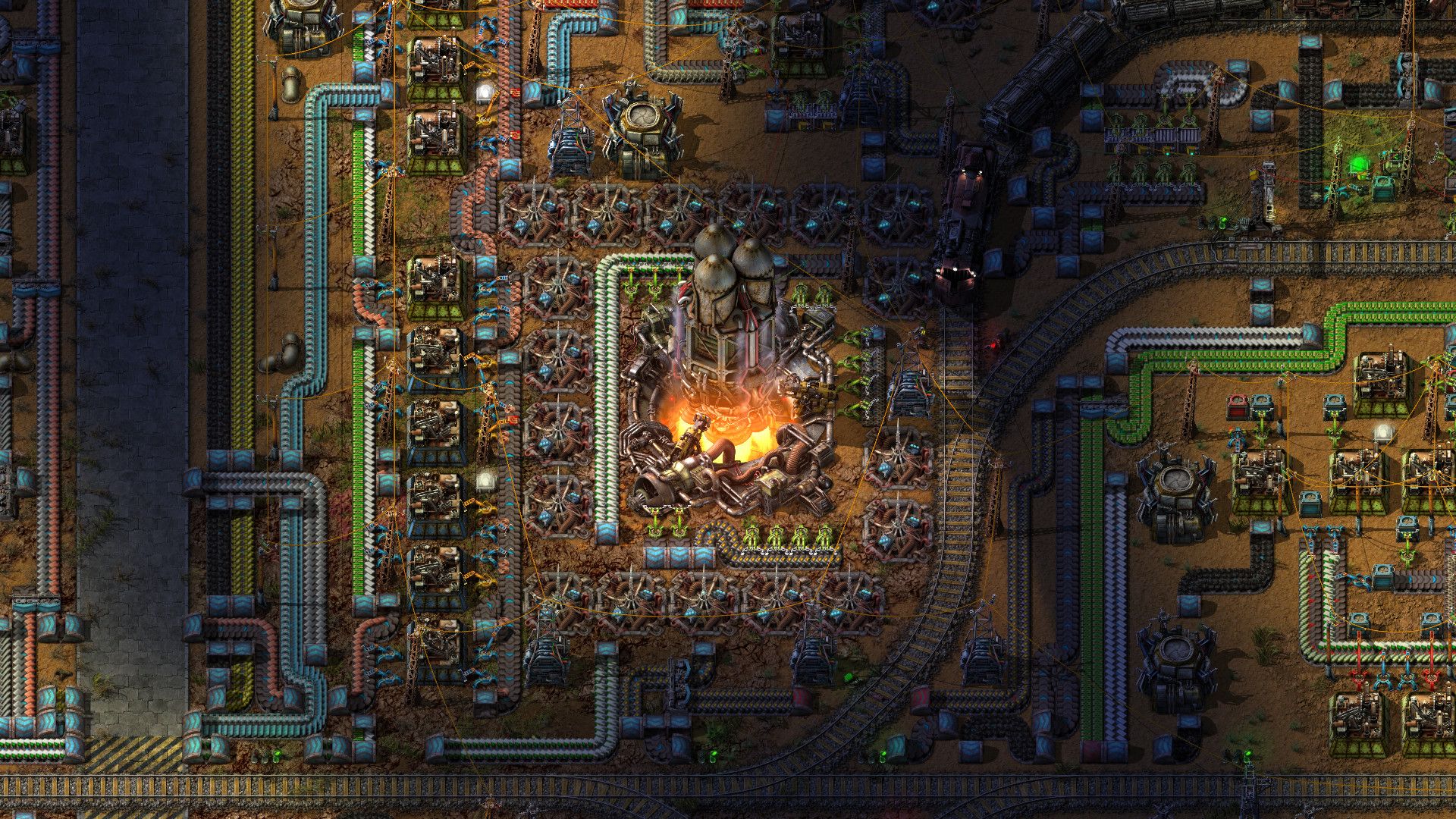 A screenshot from the video game "Factorio."