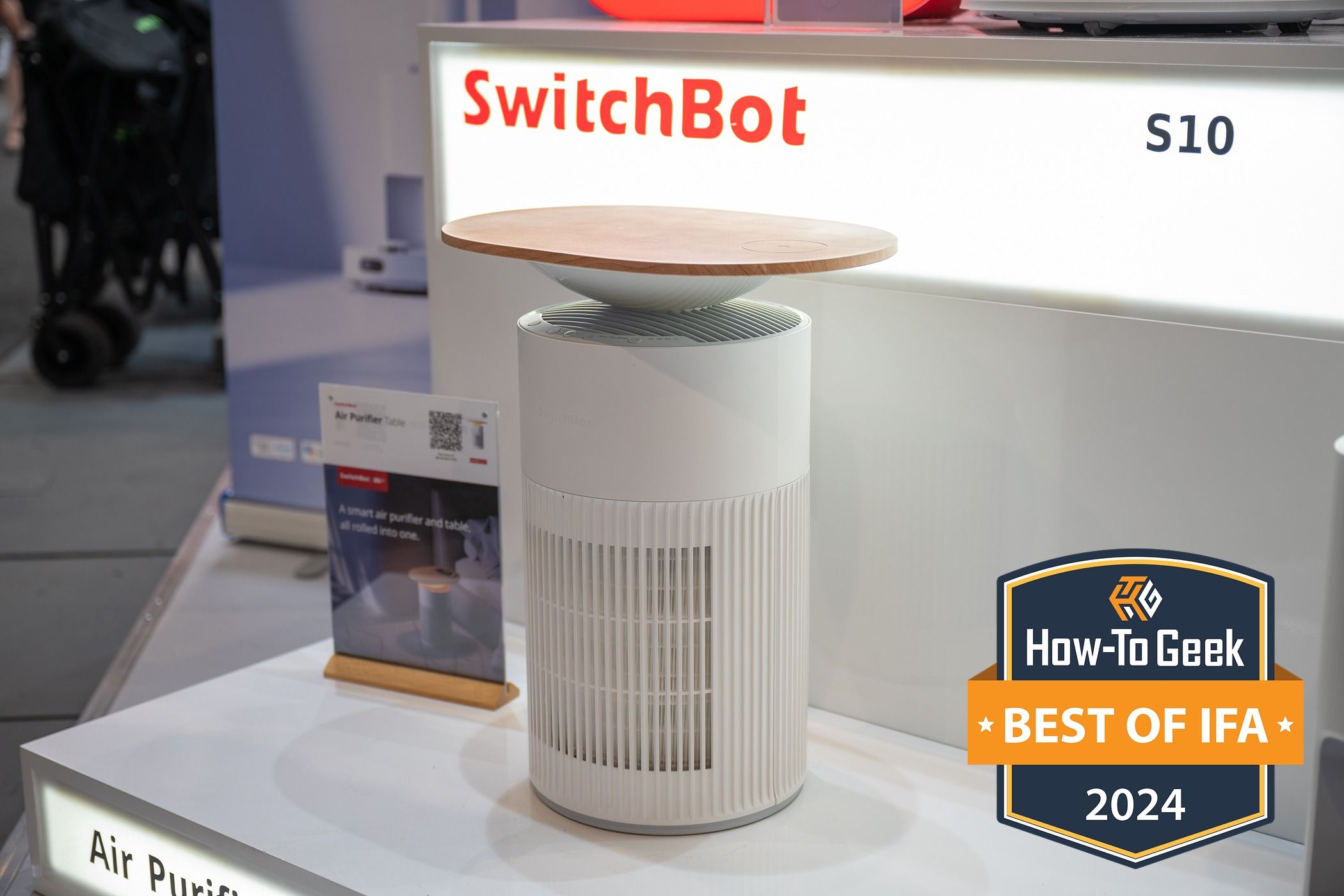 SwitchBot Air Purifier Table on display at IFA 2024