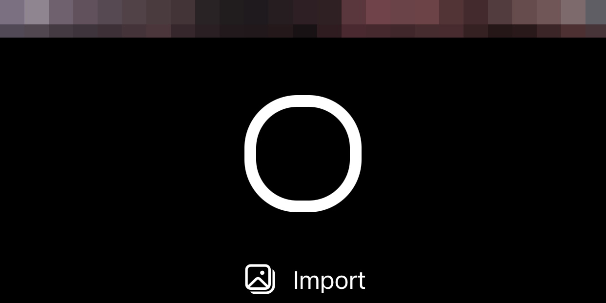 The camera button in the Microsoft 365 app on iPhone.