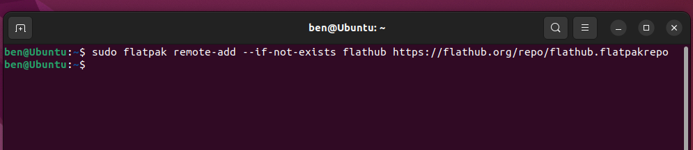 Run this command to add the Flathub repository to Flatpak on Ubuntu or Debian systems.