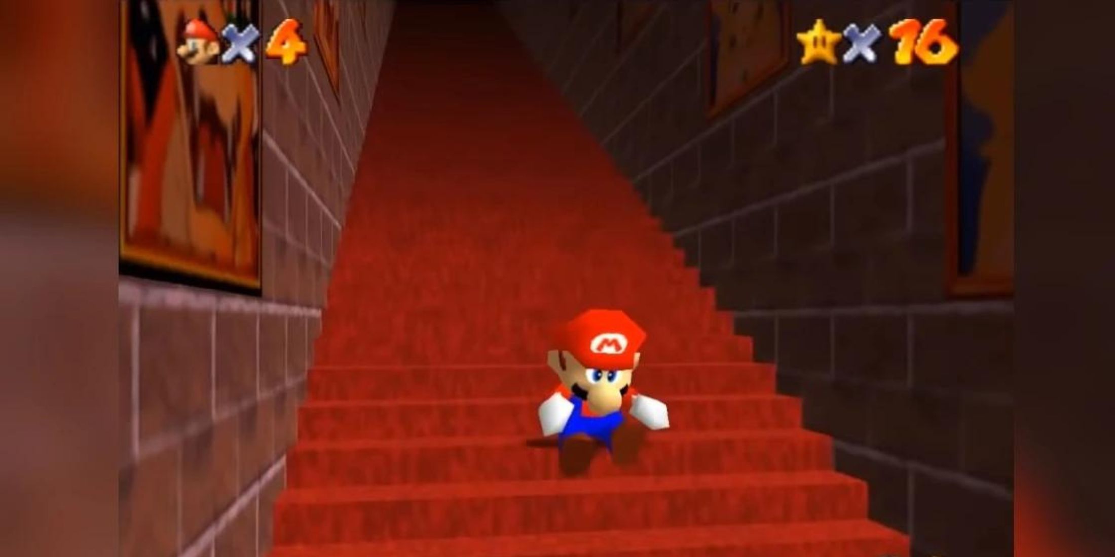 Mario doing a backwards long jump in Super Mario 64.