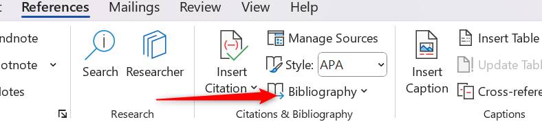 The Microsoft Word ribbon