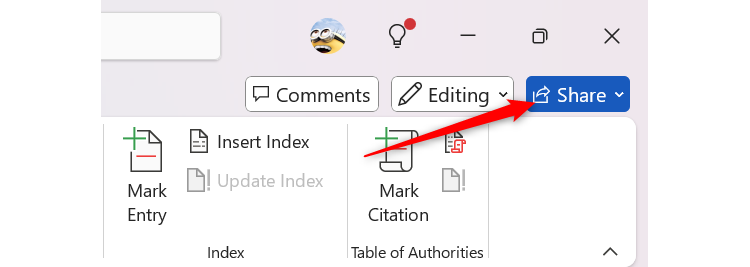 The Microsoft Word ribbon