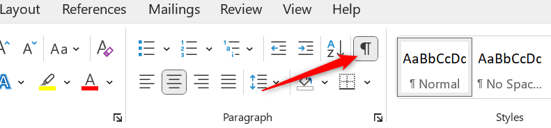 The ribbon in Microsoft Word