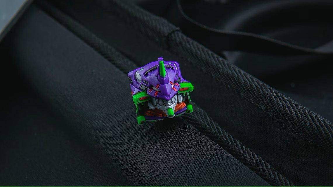 An artisinal Neon Genesis Evangelion Keycap