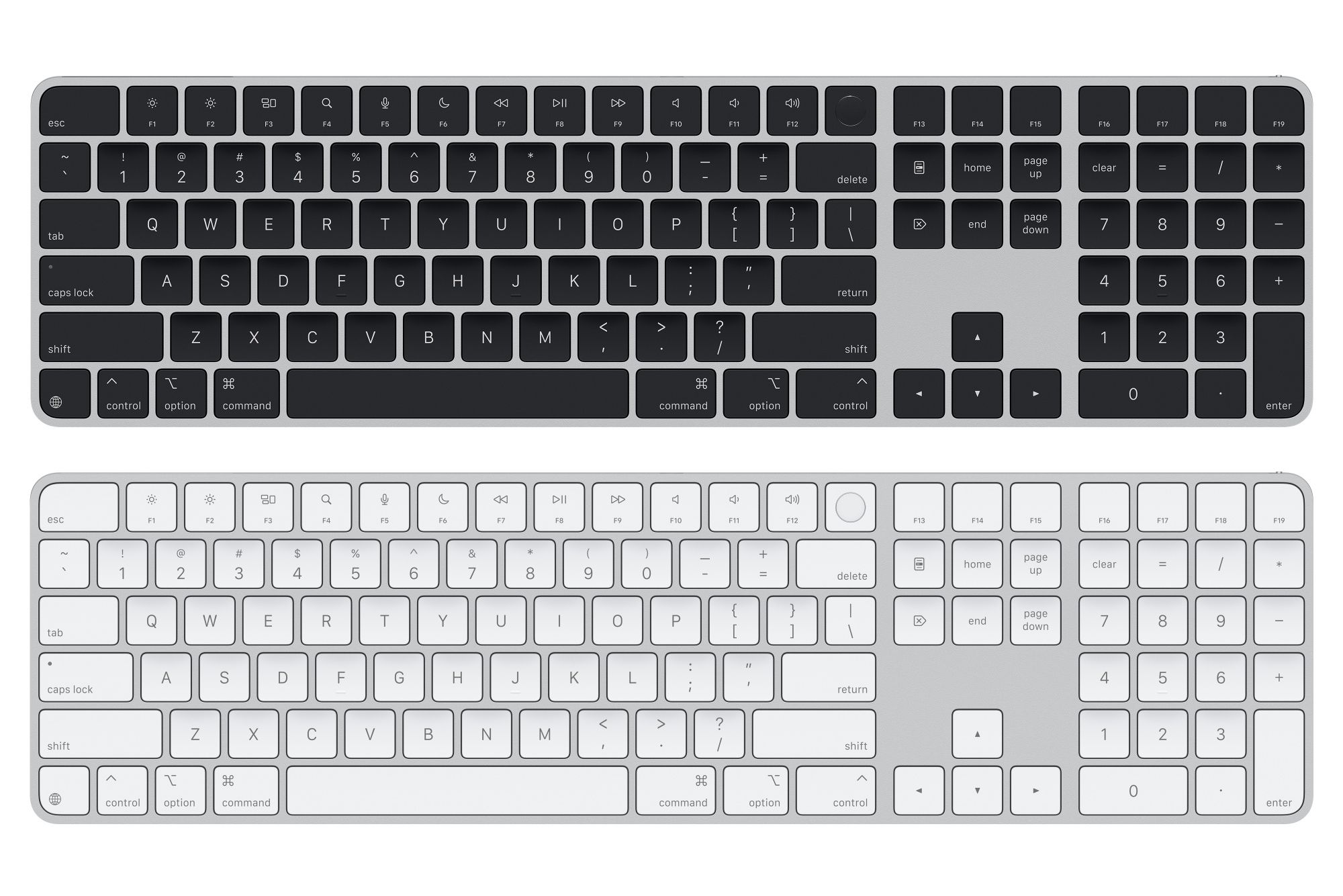 Apple Magic Keyboard with Touch ID and Numerical Keypad.