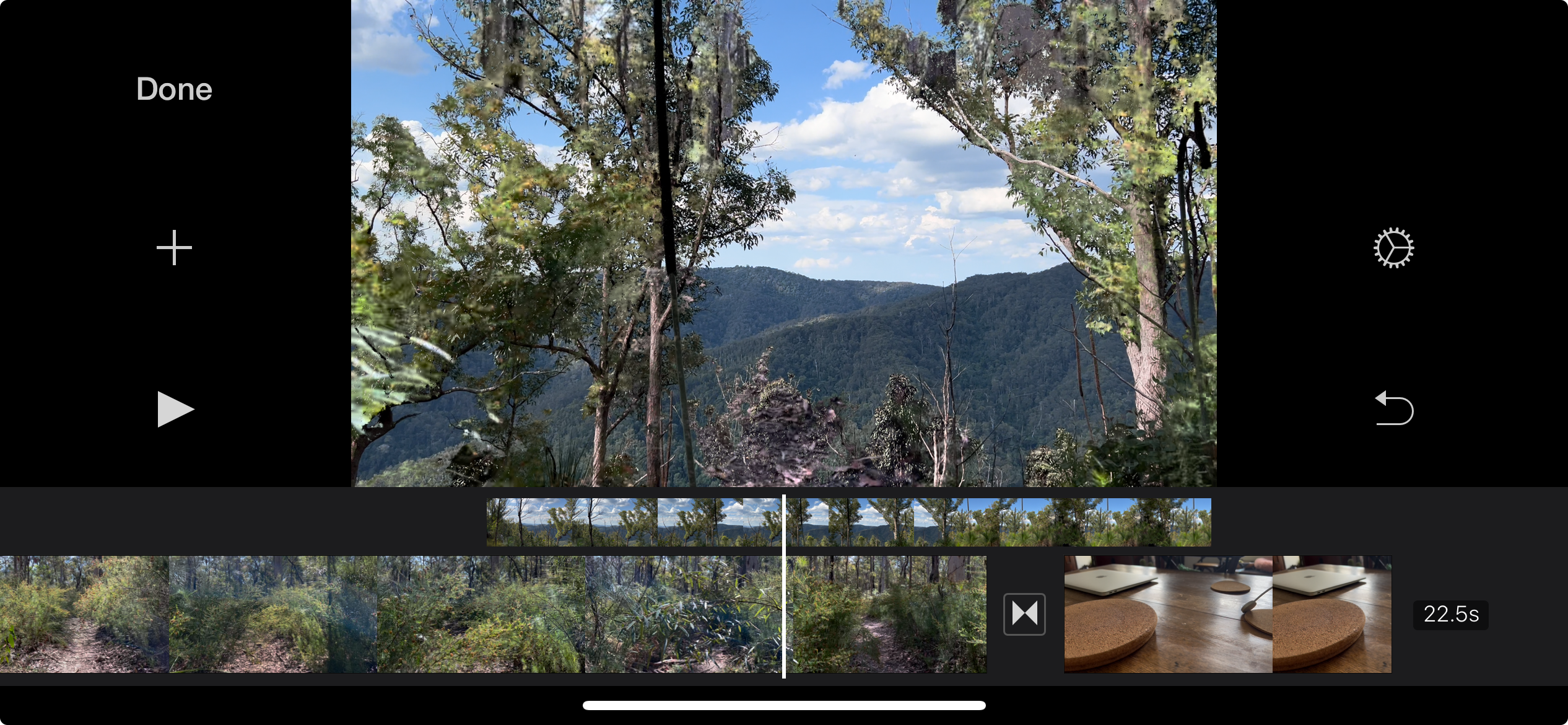 A landscape image of iMovie for iPhone.