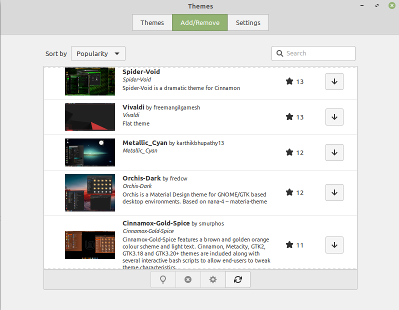 Linux Mint custom themes