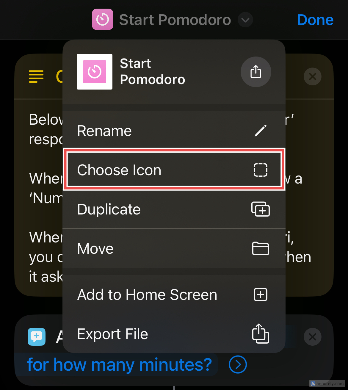 Customizing shortcut icons.